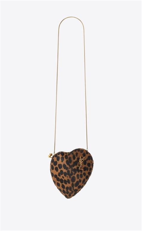 ysl leopard heart bag|saint laurent love box bag.